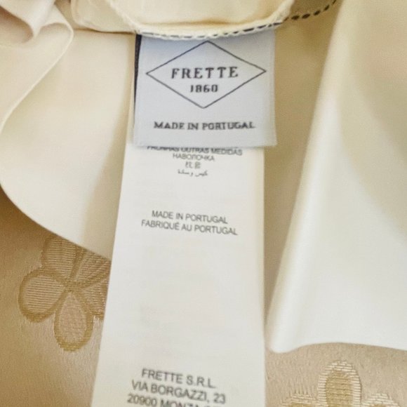 FRETTE Standard Pillow SHAM 1x Ivory Celestial 20"x32" 100% Cotton Portugal NEW - Picture 4 of 8